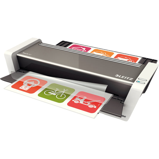 Leitz Laminiergerät iLAM Touch 2 Heißlaminierung 48,2 x 12,5 x 40 cm (B x H x T) DIN A3 weiß/anthrazit