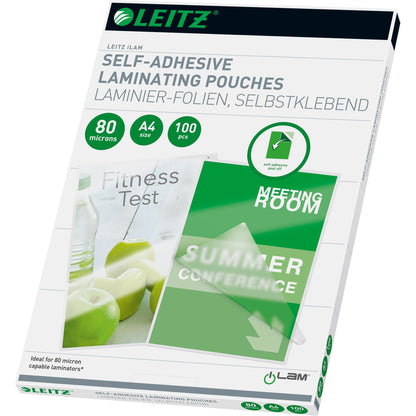 Leitz Laminierfolie iLAM 303 x 216 mm (B x H) DIN A4 80µm glänzend 100 St./Pack.