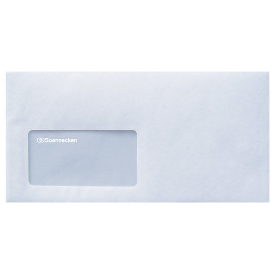Soennecken Briefumschlag Kompakt 235 x 125 mm (B x H) mit Selbstklebung mit Fenster 75g/m² weiß 25 St./Pack.