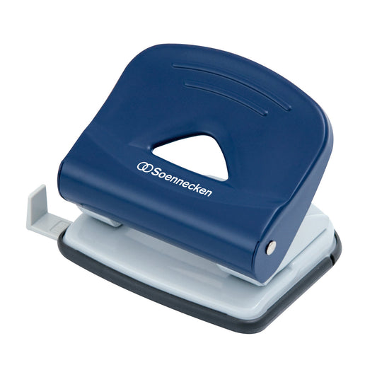 Soennecken Locher 8cm 25 Bl. (80 g/m²) mit Anschlagschiene blau