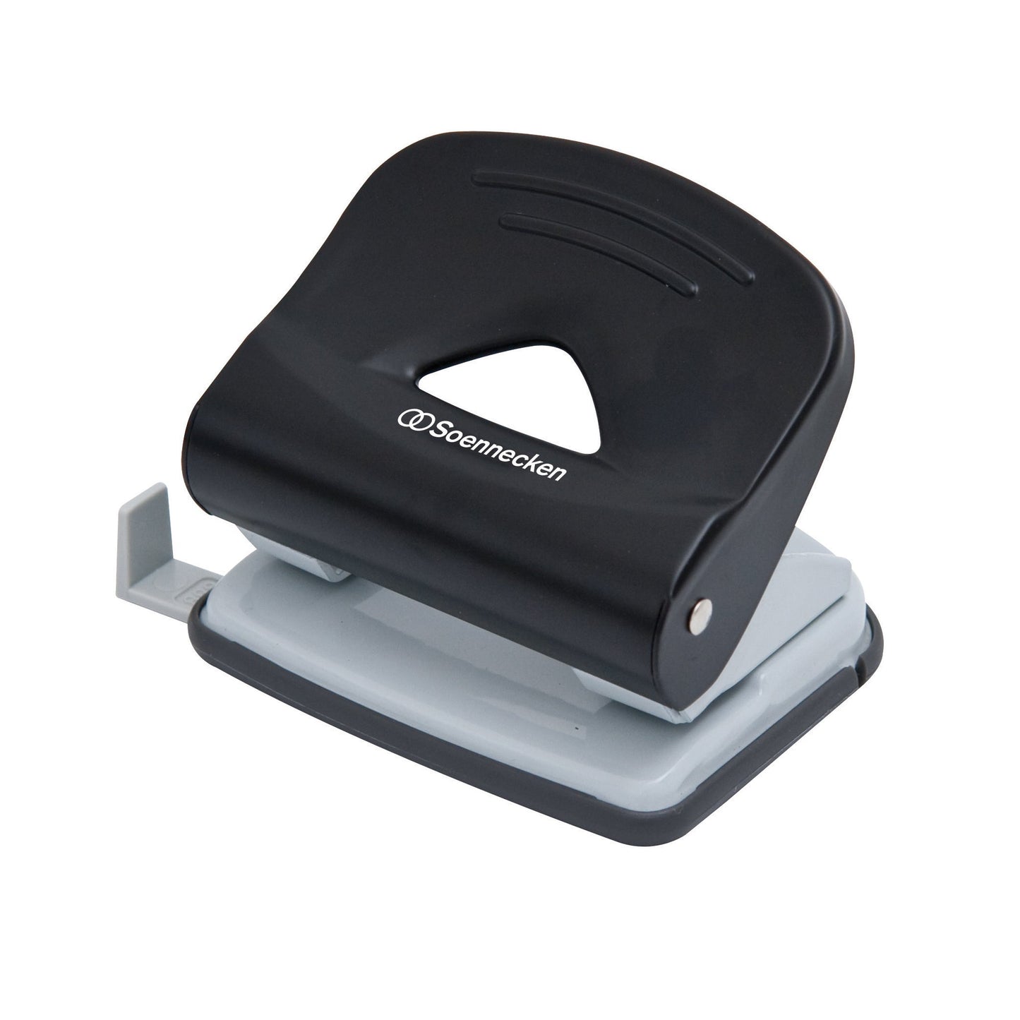 Soennecken Locher 8cm 25 Bl. (80 g/m²) mit Anschlagschiene schwarz