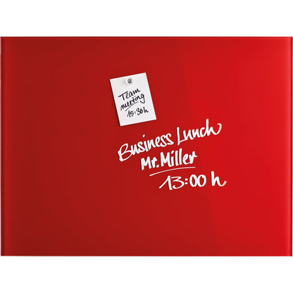 magnetoplan® Glasboard Design 80 x 60 x 0,5 cm (B x H x T) Tafel magnethaftend ESG-Sicherheitsglas intensivrot