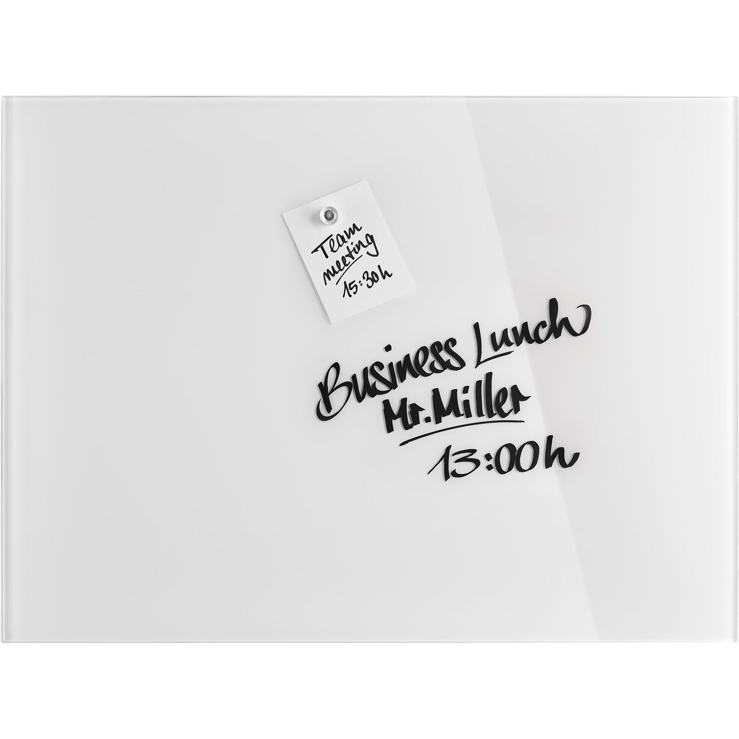 magnetoplan® Glasboard Design 80 x 60 x 0,5 cm (B x H x T) Tafel magnethaftend ESG-Sicherheitsglas brillantweiß