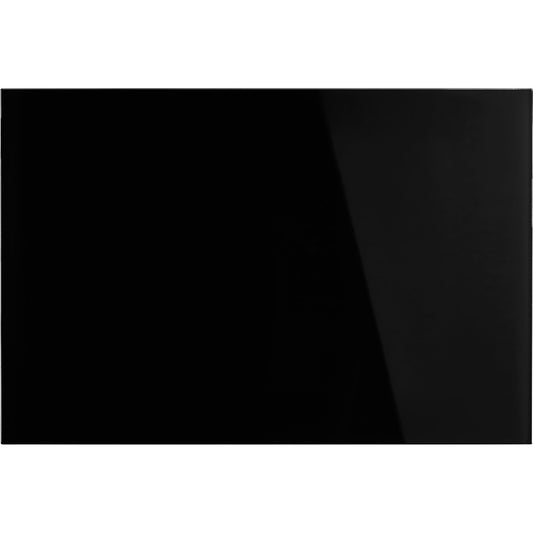 magnetoplan® Glasboard Design 60 x 40 x 0,5 cm (B x H x T) Tafel magnethaftend ESG-Sicherheitsglas tiefschwarz