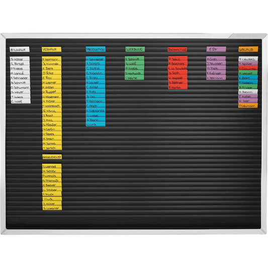 magnetoplan® Streifenplaner 80 x 61,8 cm (B x H) Hart PVC anthrazit