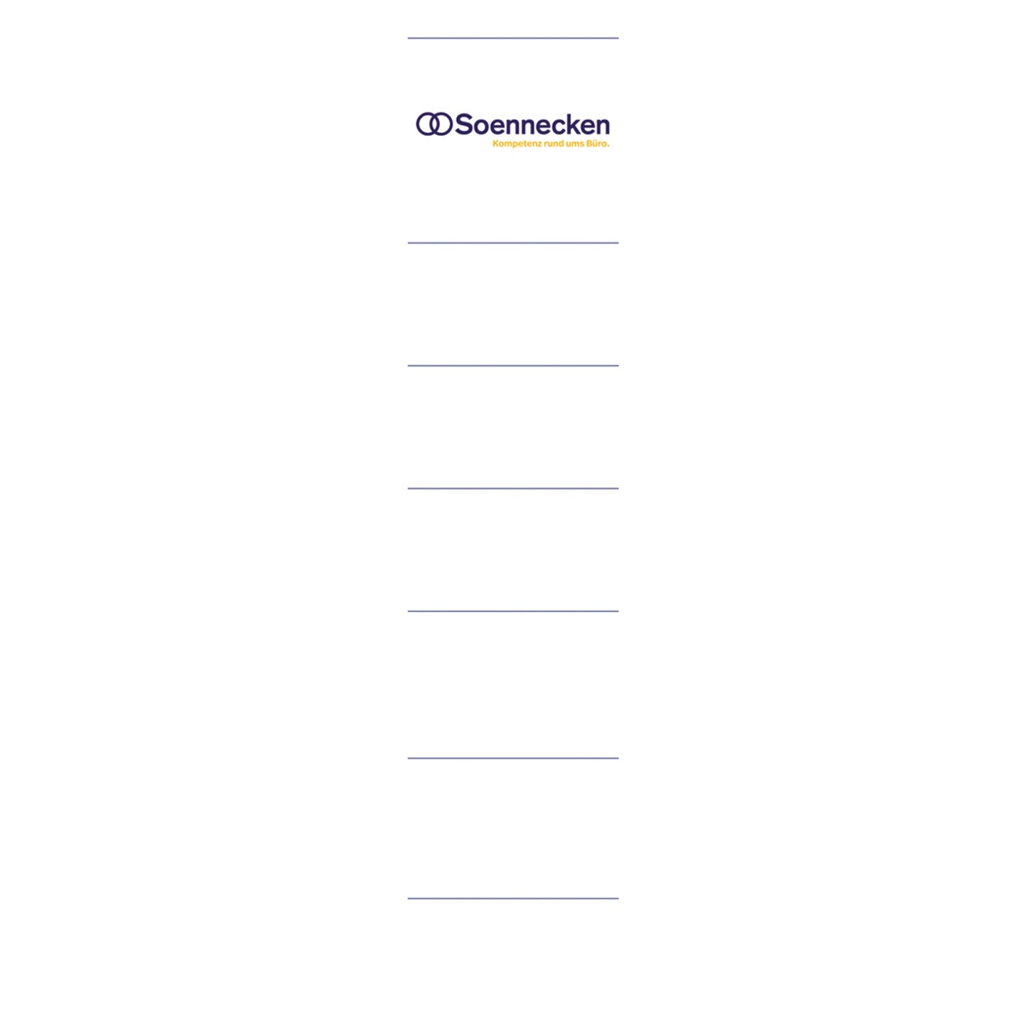 Soennecken Ordnerrückenetikett schmal/kurz 39 x 192 mm (B x H) selbstklebend ohne Griffloch weiß 10 Etik./Pack.