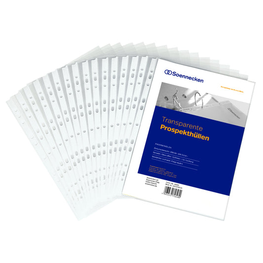 Soennecken Prospekthülle DIN A4 110µm oben offen Polypropylen transparent 50 St./Pack.
