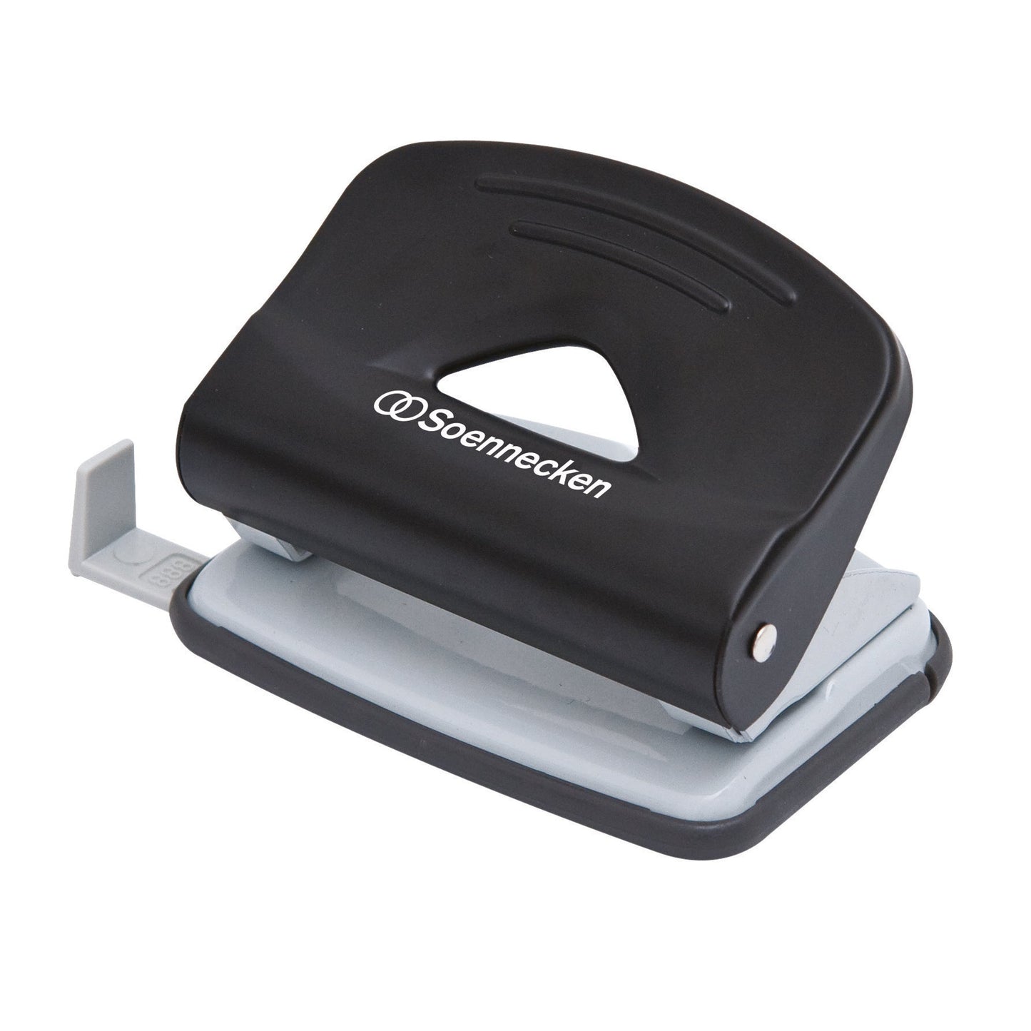 Soennecken Locher 8cm 15 Bl. (80 g/m²) mit Anschlagschiene schwarz