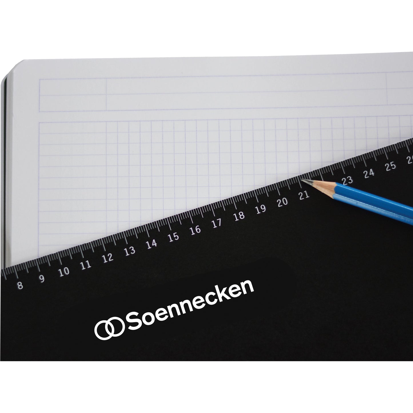 Soennecken Collegeblock Officebook DIN A5+ kariert 90g/m² Polypropylen schwarz 80 Bl.