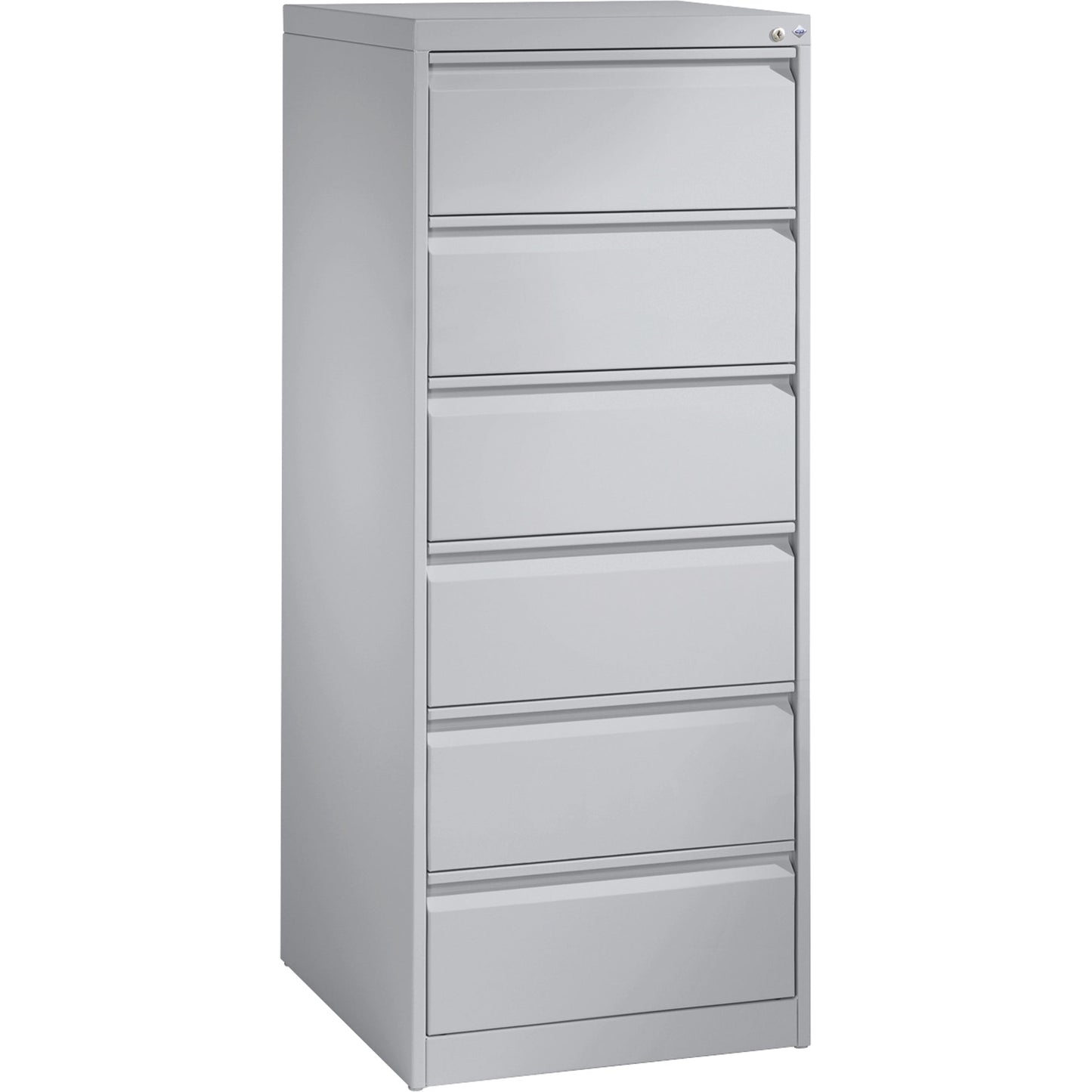 C+P Karteischrank Acurado 553 x 1.357 x 590 mm (B x H x T) 6 Schubladen Stahl, lackiert lichtgrau