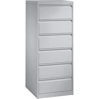 C+P Karteischrank Acurado 553 x 1.357 x 590 mm (B x H x T) 6 Schubladen Stahl, lackiert lichtgrau