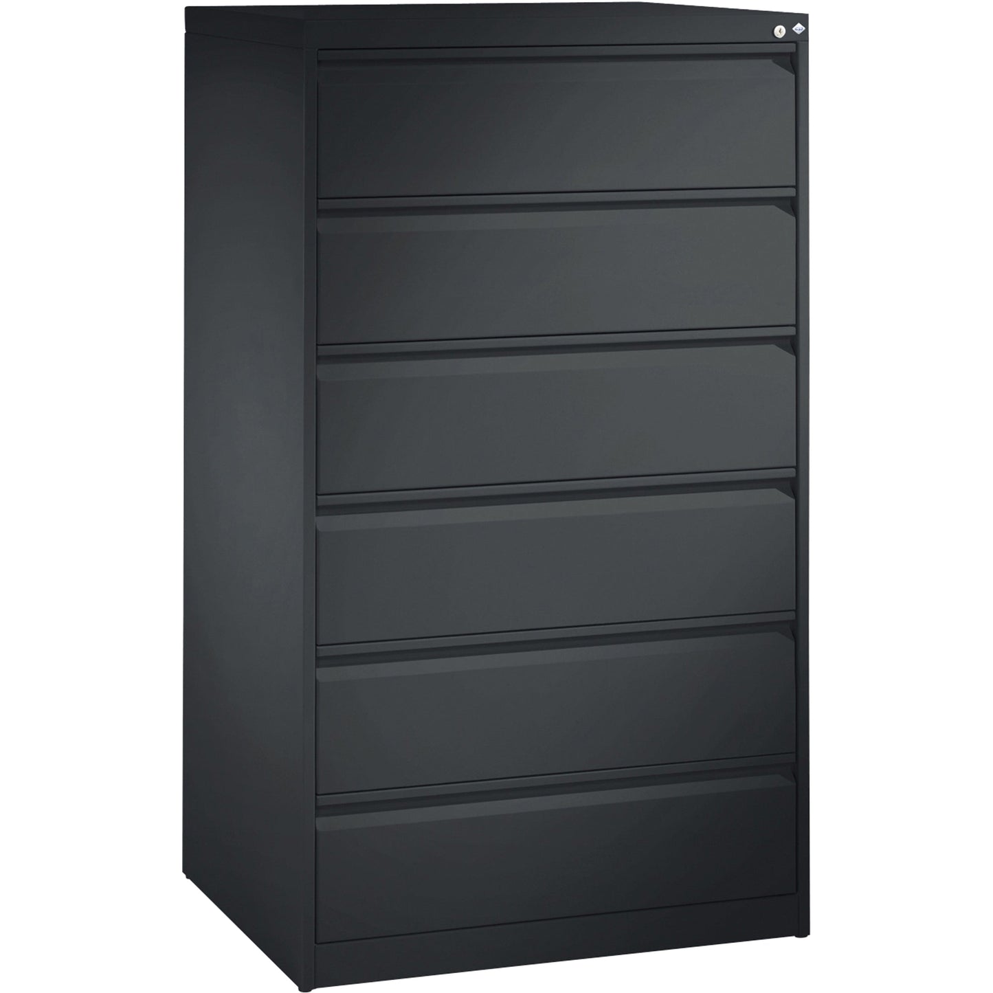 C+P Karteischrank Acurado 787 x 1.357 x 590 mm (B x H x T) 6 Schubladen Stahl, lackiert schwarzgrau