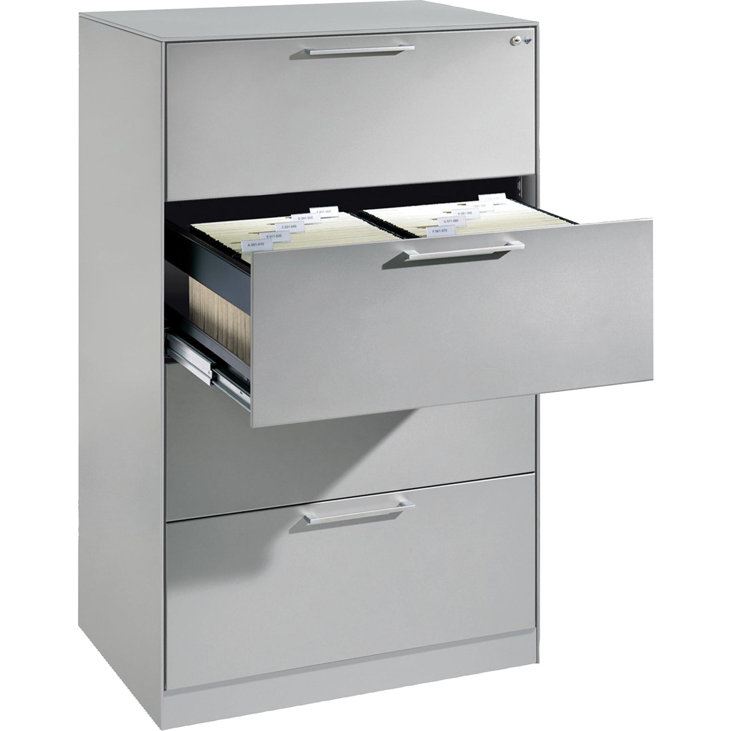 C+P Hängeregistraturschrank Asisto 800 x 1.298 x 600 mm (B x H x T) Stahl, lackiert lichtgrau