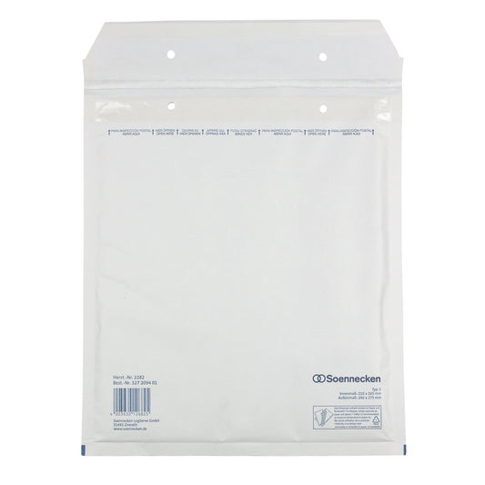 Soennecken Luftpolstertasche E/2 mit Haftklebung Kraftpapier weiß 5 St./Pack.