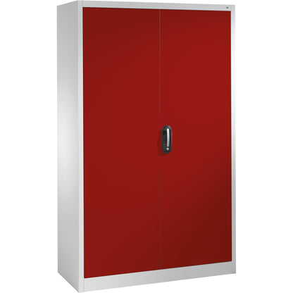 C+P Werkzeugschrank Serie 89 1.200 x 1.950 x 400 mm (B x H x T) Stahl, lackiert Farbe der Front: rubinrot Farbe des Korpus: lichtgrau