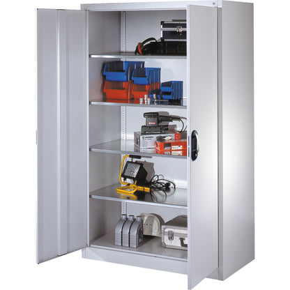 C+P Werkzeugschrank Serie 89 1.200 x 1.950 x 600 mm (B x H x T) Stahl, lackiert Farbe der Front: lichtgrau Farbe des Korpus: lichtgrau