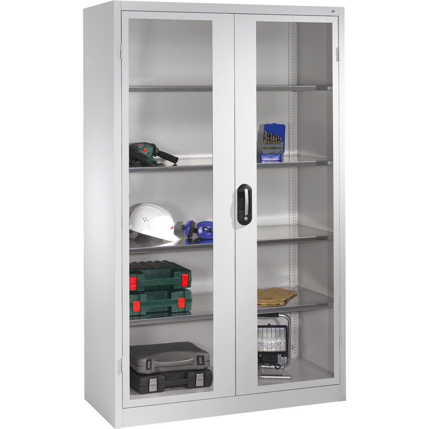 C+P Werkzeugschrank Serie 89 1.200 x 1.950 x 500 mm (B x H x T) Stahl, lackiert Farbe der Front: lichtgrau Farbe des Korpus: lichtgrau