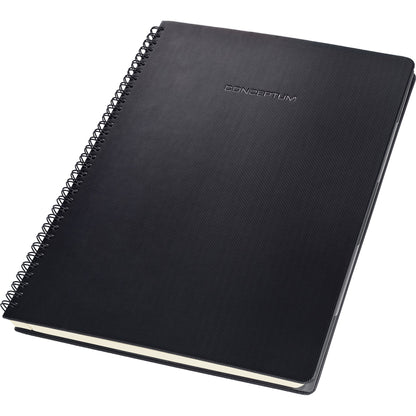 SIGEL Collegeblock Conceptum DIN A4 kariert 80g/m² Kunststoff schwarz 80 Bl.