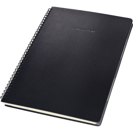 SIGEL Collegeblock Conceptum DIN A4 kariert 80g/m² Kunststoff schwarz 80 Bl.