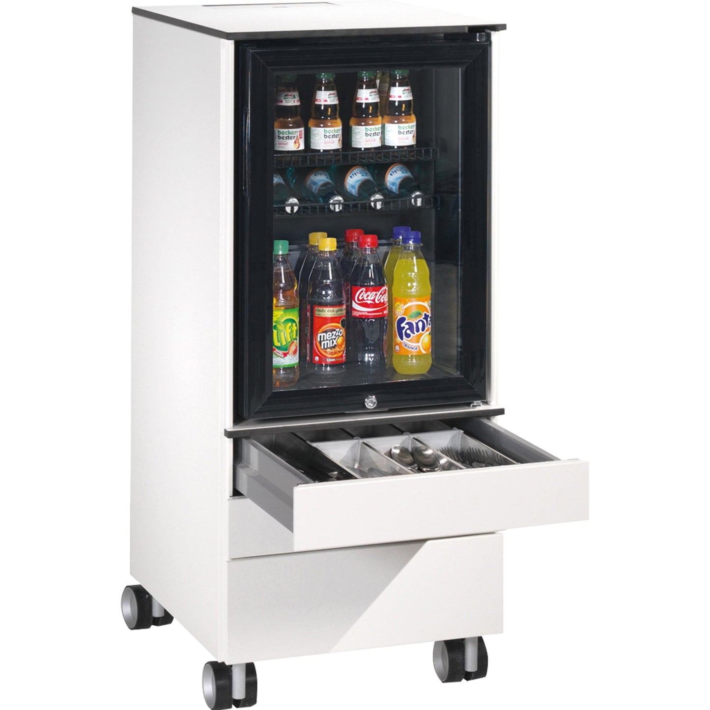 C+P Kühlschrank-Caddy Asisto 500 x 1.150 x 600 mm (B x H x T) 62l D 347 kWh/Jahr reinweiß