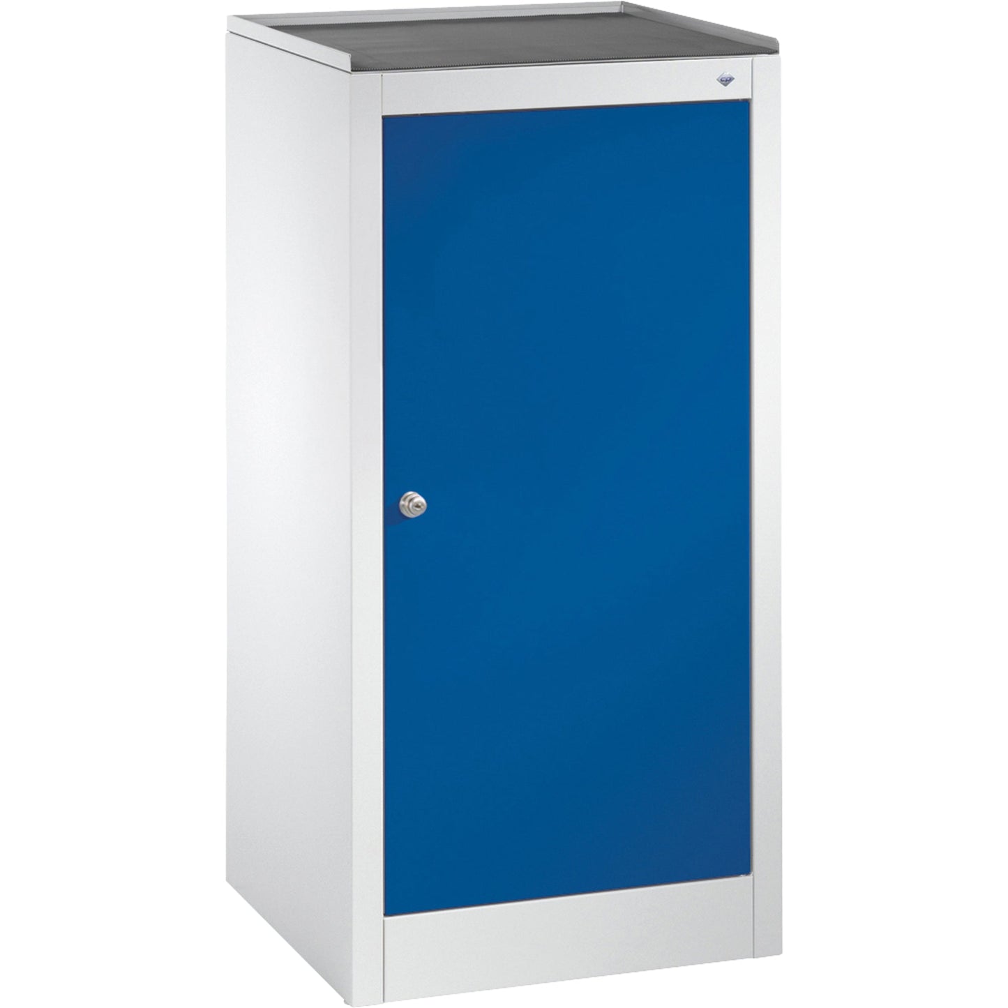C+P Werkzeugschrank Serie 89 500 x 1.000 x 500 mm (B x H x T) inkl. Gummiriefenmatte Stahl, lackiert Farbe der Front: enzianblau Farbe des Korpus: lichtgrau