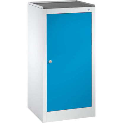 C+P Werkzeugschrank Serie 89 500 x 1.000 x 500 mm (B x H x T) inkl. Gummiriefenmatte Stahl, lackiert Farbe der Front: lichtblau Farbe des Korpus: lichtgrau