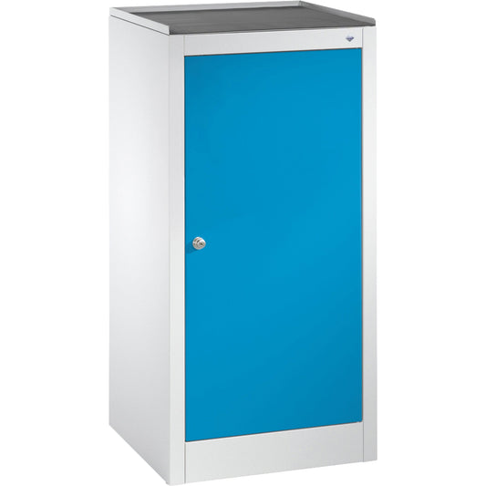 C+P Werkzeugschrank Serie 89 500 x 1.000 x 500 mm (B x H x T) inkl. Gummiriefenmatte Stahl, lackiert Farbe der Front: lichtblau Farbe des Korpus: lichtgrau