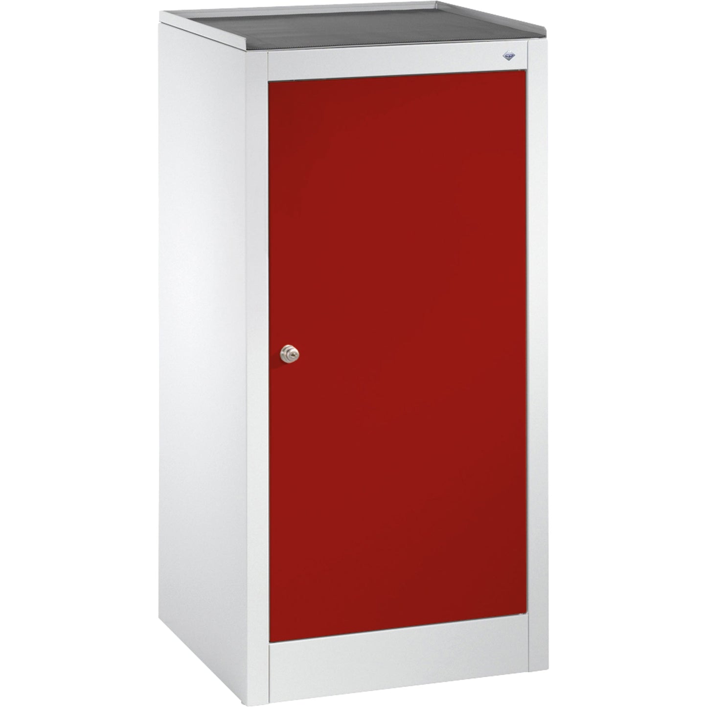 C+P Werkzeugschrank Serie 89 500 x 1.000 x 500 mm (B x H x T) inkl. Gummiriefenmatte Stahl, lackiert Farbe der Front: rubinrot Farbe des Korpus: lichtgrau