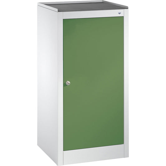 C+P Werkzeugschrank Serie 89 500 x 1.000 x 500 mm (B x H x T) inkl. Gummiriefenmatte Stahl, lackiert Farbe der Front: resedagrün Farbe des Korpus: lichtgrau
