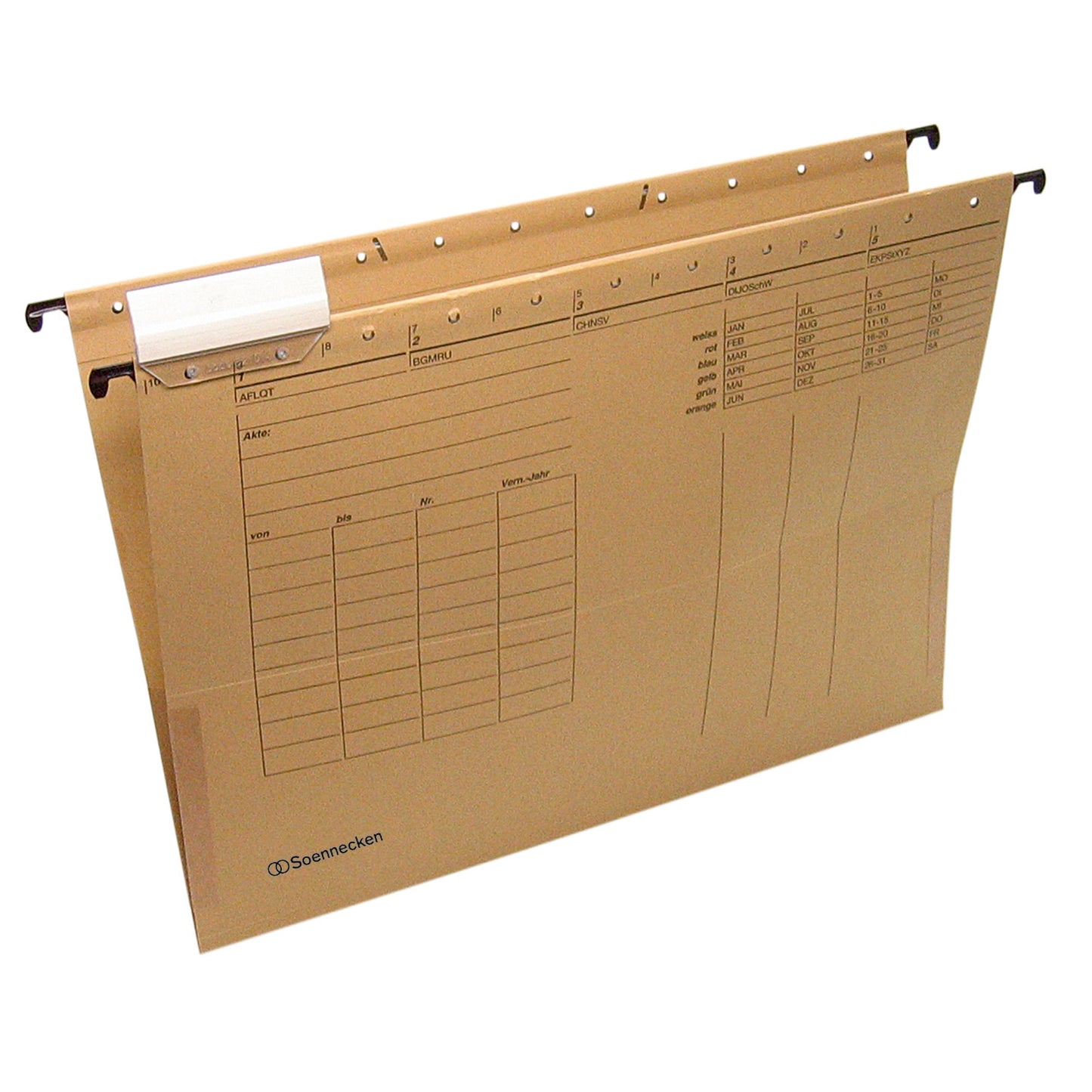 Soennecken Hängetasche DIN A4 230g/m² Natronkarton natronbraun 25 St./Pack.