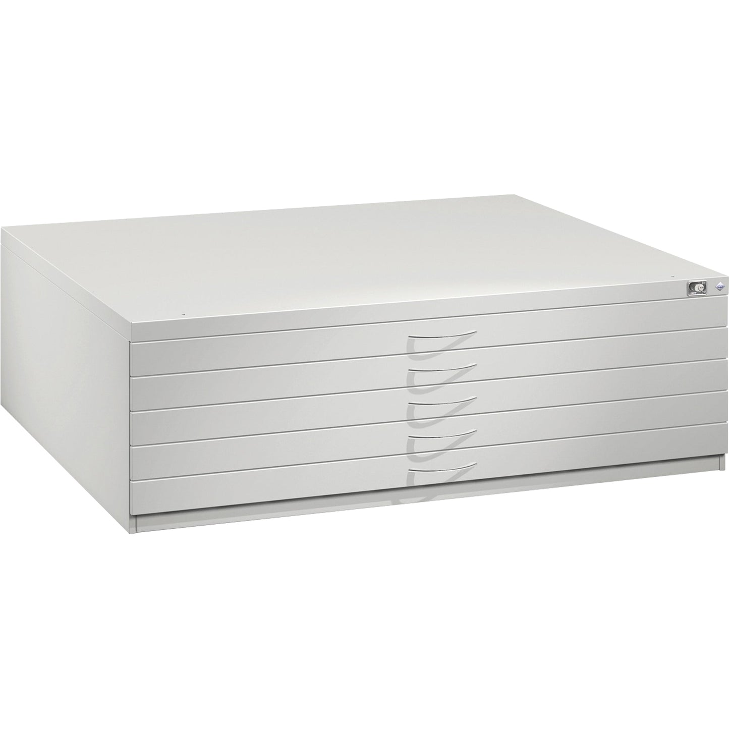 C+P Schubladenschrank Serie 7200 1.350 x 420 x 960 mm (B x H x T) 5 Schubladen Stahl, lackiert Farbe: lichtgrau