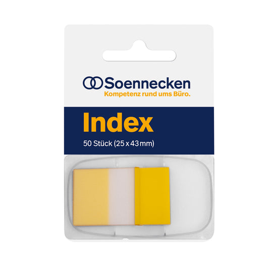 Soennecken Haftstreifen Index 43 x 25 mm (B x H) gelb 50 Bl.