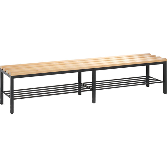 C+P Umkleidebank Basic 1.960 x 420 x 353 mm (B x H x T) schwarzgrau