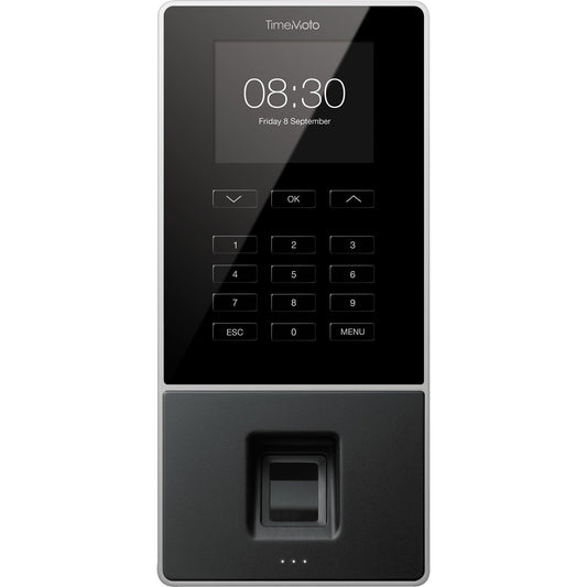 TIMEMOTO Zeiterfassungssystem TM-626 9,95 x 21,5 x 4,43 cm (B x H x T) RFID-Sensor, Fingerabdrucksensor Windows® universell LAN, WiFi, USB-Host