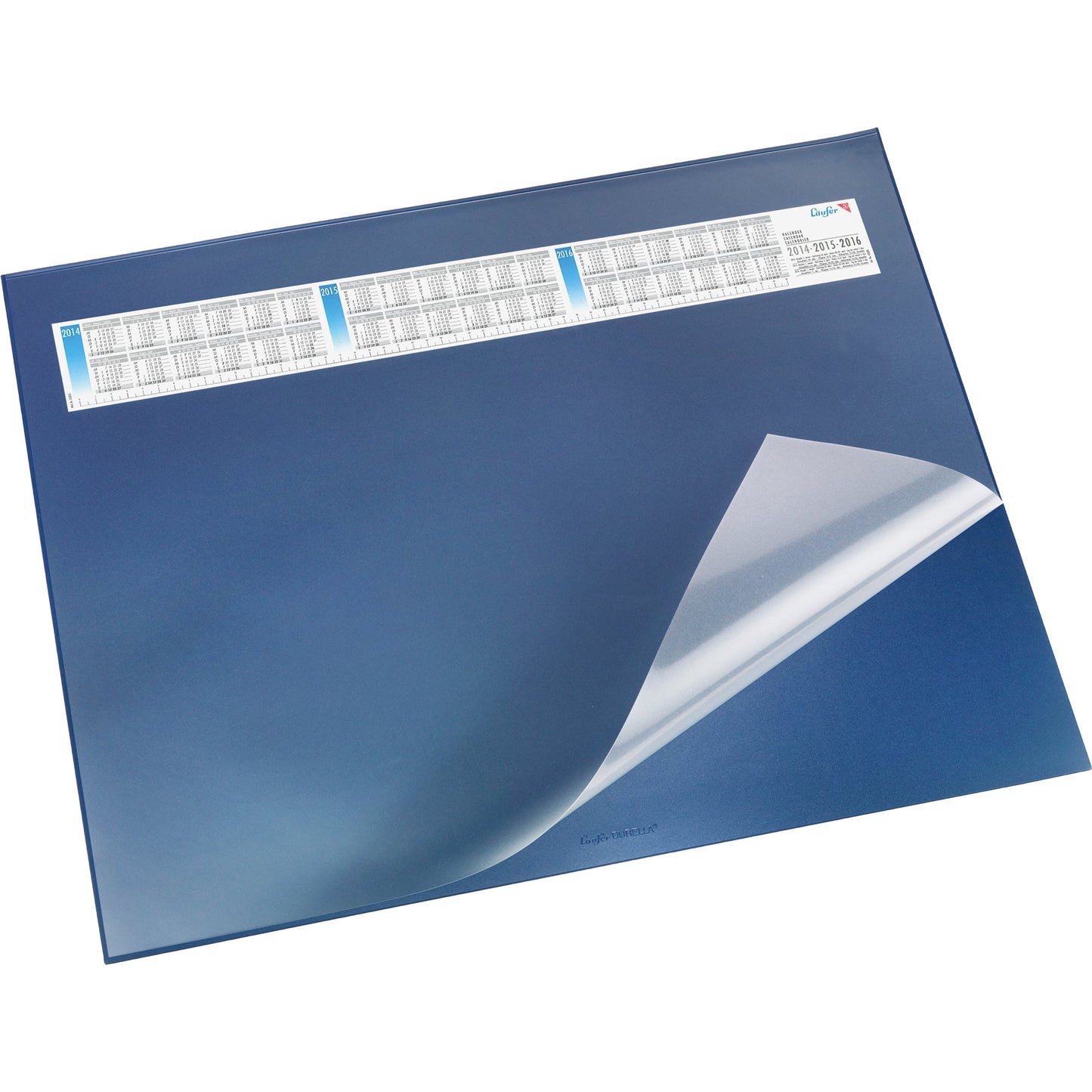 Läufer Schreibunterlage Durella DS 53 x 40 cm (B x H) mit Kalender 3 Jahre Kunststoff blau