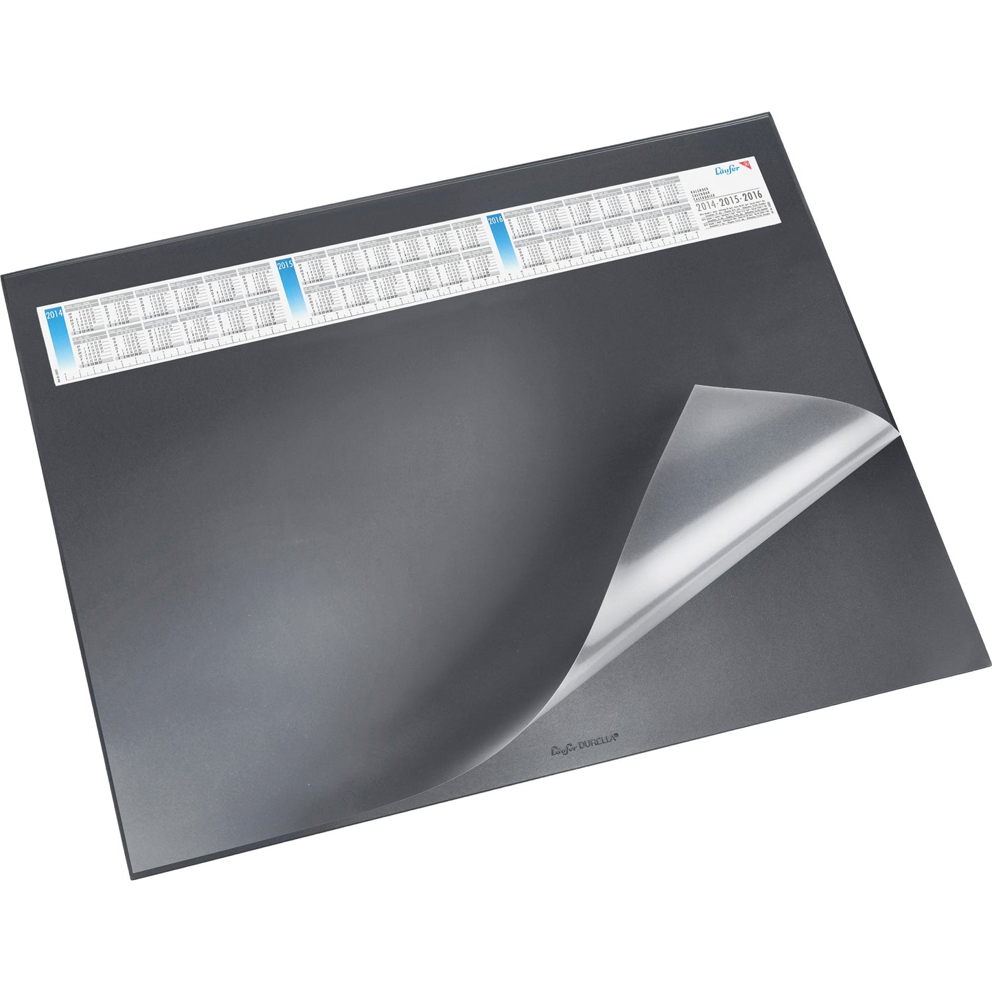 Läufer Schreibunterlage Durella DS 53 x 40 cm (B x H) mit Kalender 3 Jahre Kunststoff schwarz
