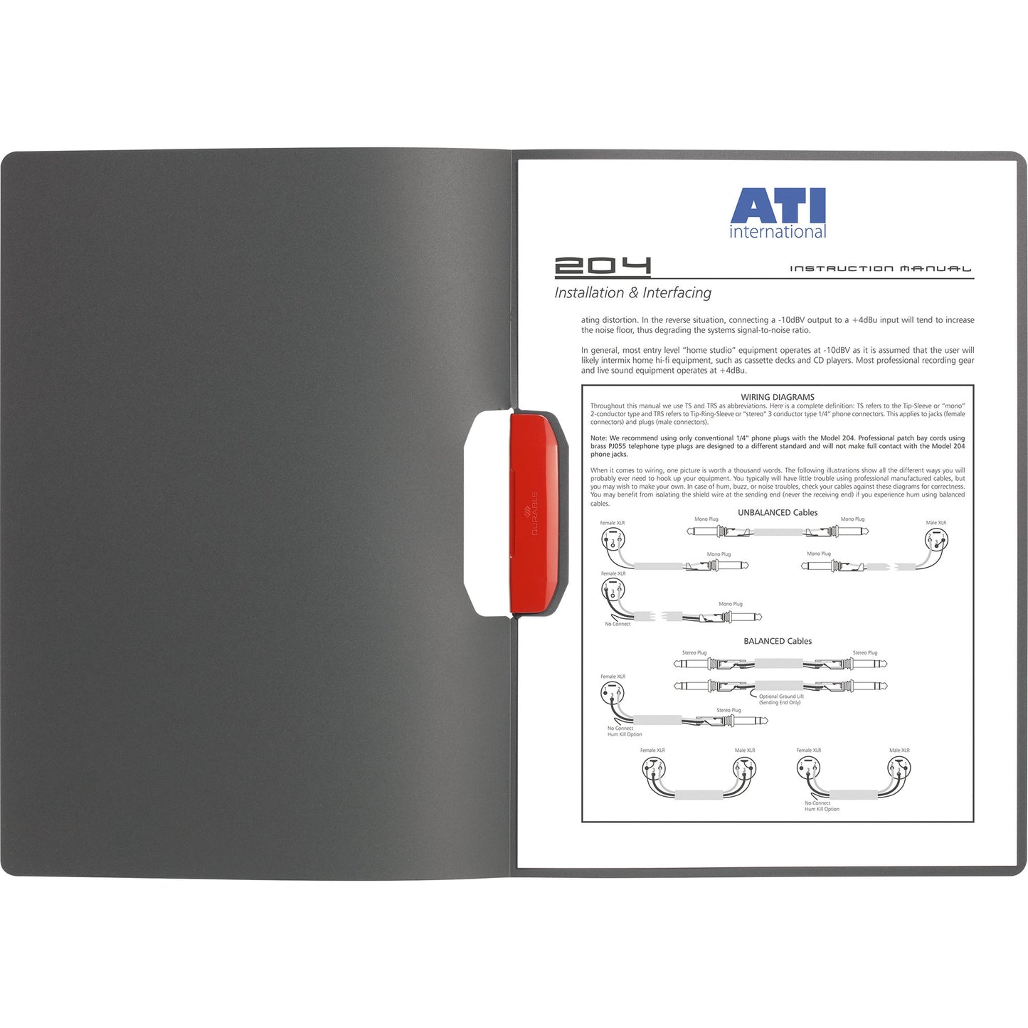 DURABLE Klemmmappe DURASWING® COLOR DIN A4 Polypropylen Farbe der Rückseite: anthrazit Farbe der Klemme: rot 5 St./Pack.