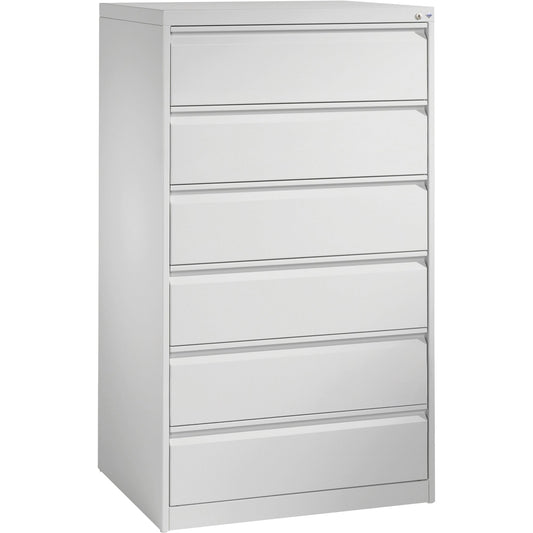 C+P Karteischrank Acurado 787 x 1.357 x 590 mm (B x H x T) 6 Schubladen Stahl, lackiert verkehrsweiß