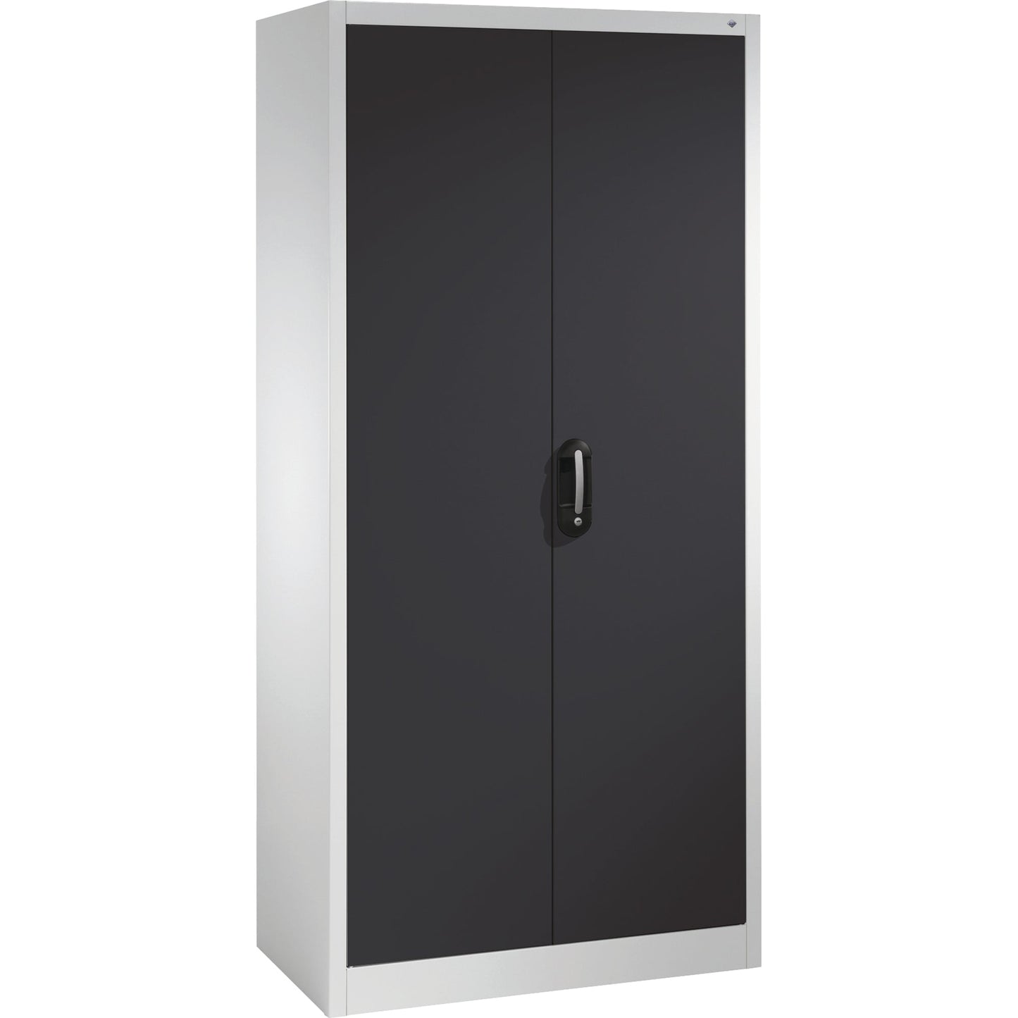C+P Flügeltürenschrank Acurado 930 x 1.950 x 400 mm (B x H x T) 4 Fachböden Stahl Farbe der Front: schwarzgrau Farbe des Korpus: lichtgrau