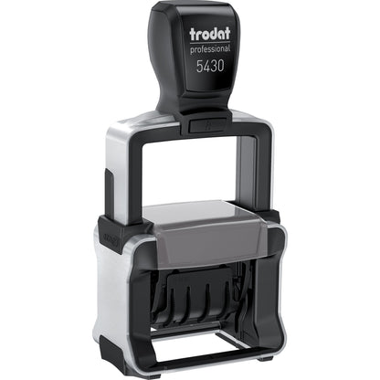 trodat® Datumstempel 5430/L 41 x 24 mm (B x H) EINGEGANGEN, BEZAHLT, GEBUCHT, Erl. ...., am ...., Journal ...., durch ...., ...... 3 Druckzeilen blau/rot