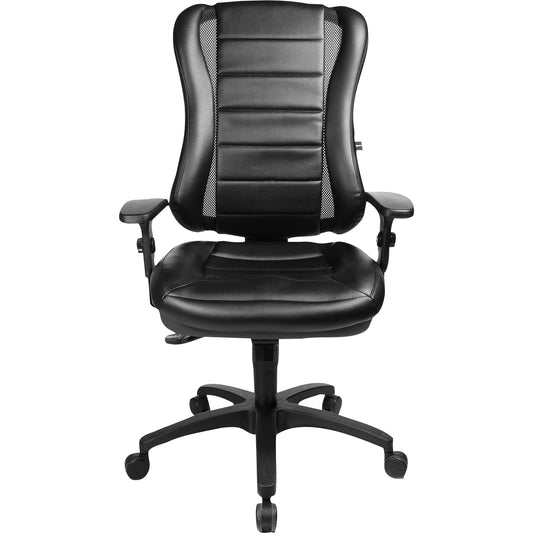 TOPSTAR Bürodrehstuhl Head Point RS 42-53cm Punktsynchronmechanik Rolle hart gebremst (für Teppichboden) Polyamid schwarz