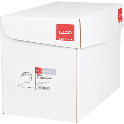ELCO Versandtasche Premium DIN B4 250 x 353 mm (B x H) mit Haftklebung ohne Fenster 120g/m² ohne Fadenverstärkung hochweiß 250 St./Pack.