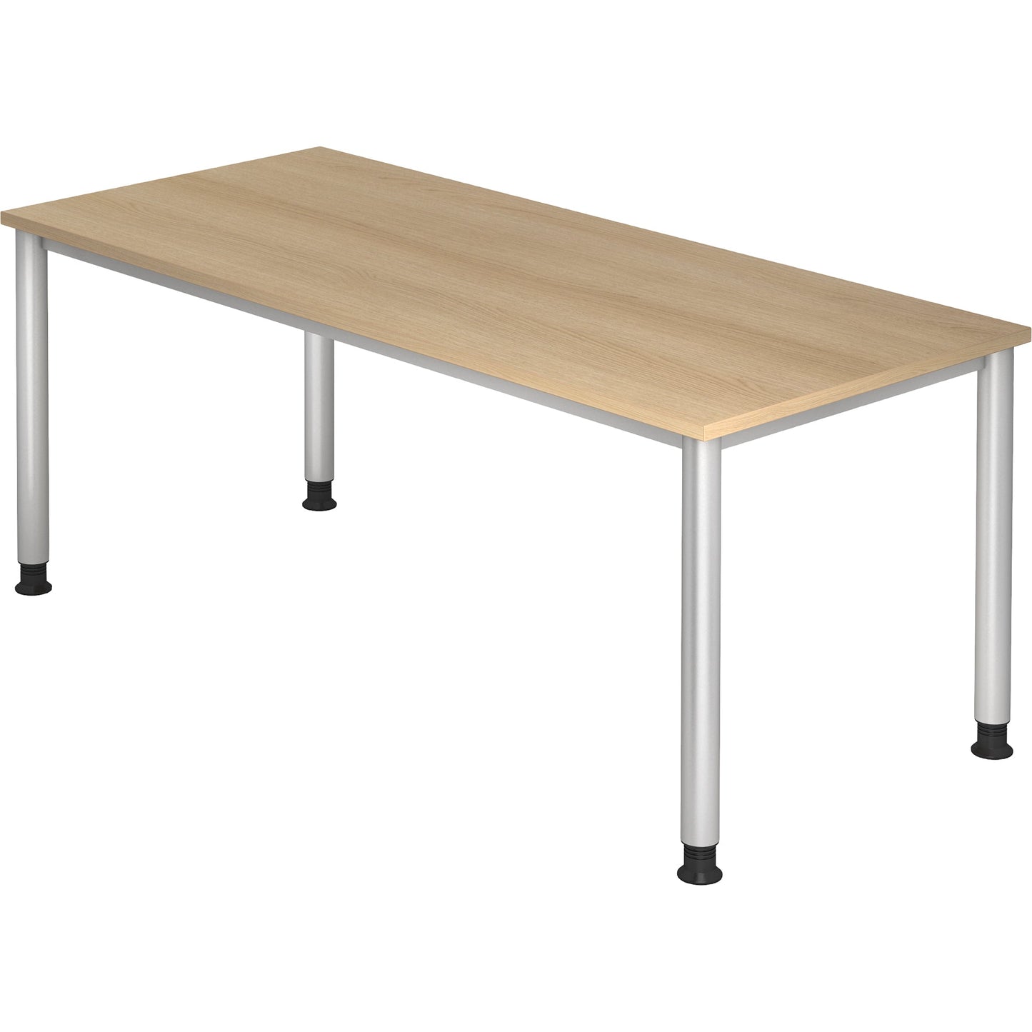 Hammerbacher Schreibtisch Maße: 1.800 x 680-810 x 800 mm (B x H x T) Spanplatte eiche