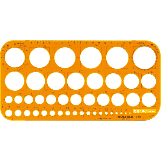 RUMOLD Zeichenschablone 26 x 13 cm (B x H) Kunststoff orange