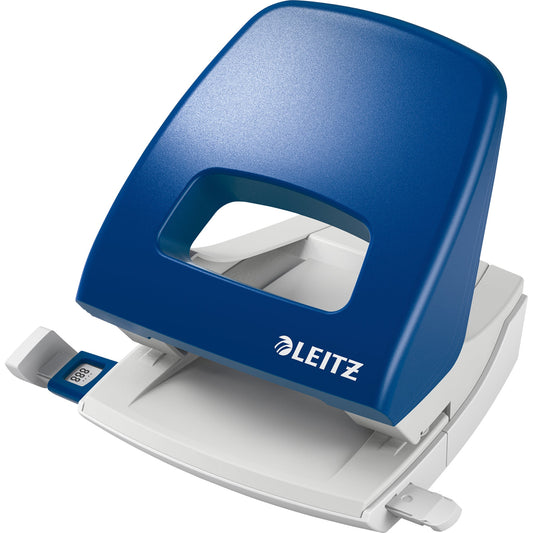Leitz Locher NeXXt 5005 8cm 25 Bl. (80 g/m²) mit Anschlagschiene blau