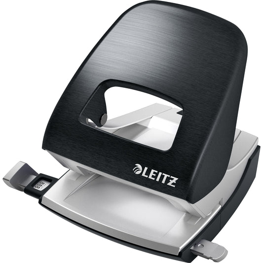 Leitz Locher NeXXt Style 5006 8cm 30 Bl. (80 g/m²) mit Anschlagschiene satin schwarz