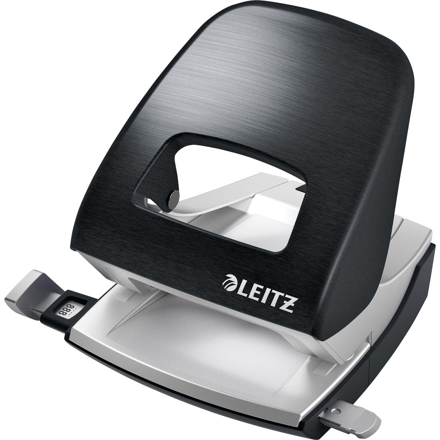 Leitz Locher NeXXt Style 5006 8cm 30 Bl. (80 g/m²) mit Anschlagschiene satin schwarz