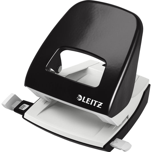 Leitz Locher NeXXt 5008 8cm 30 Bl. (80 g/m²) mit Anschlagschiene schwarz