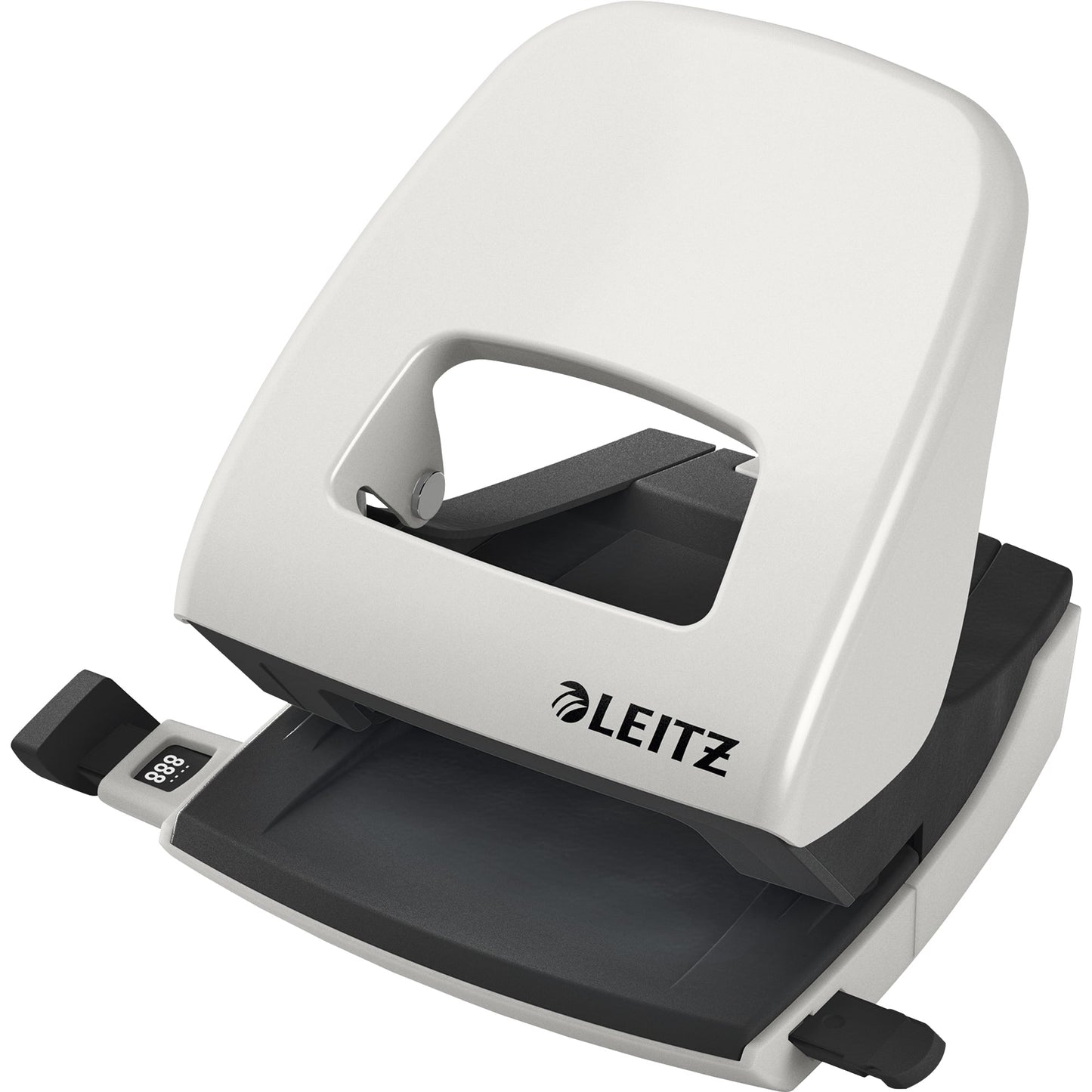 Leitz Locher NeXXt 5008 8cm 30 Bl. (80 g/m²) mit Anschlagschiene grau