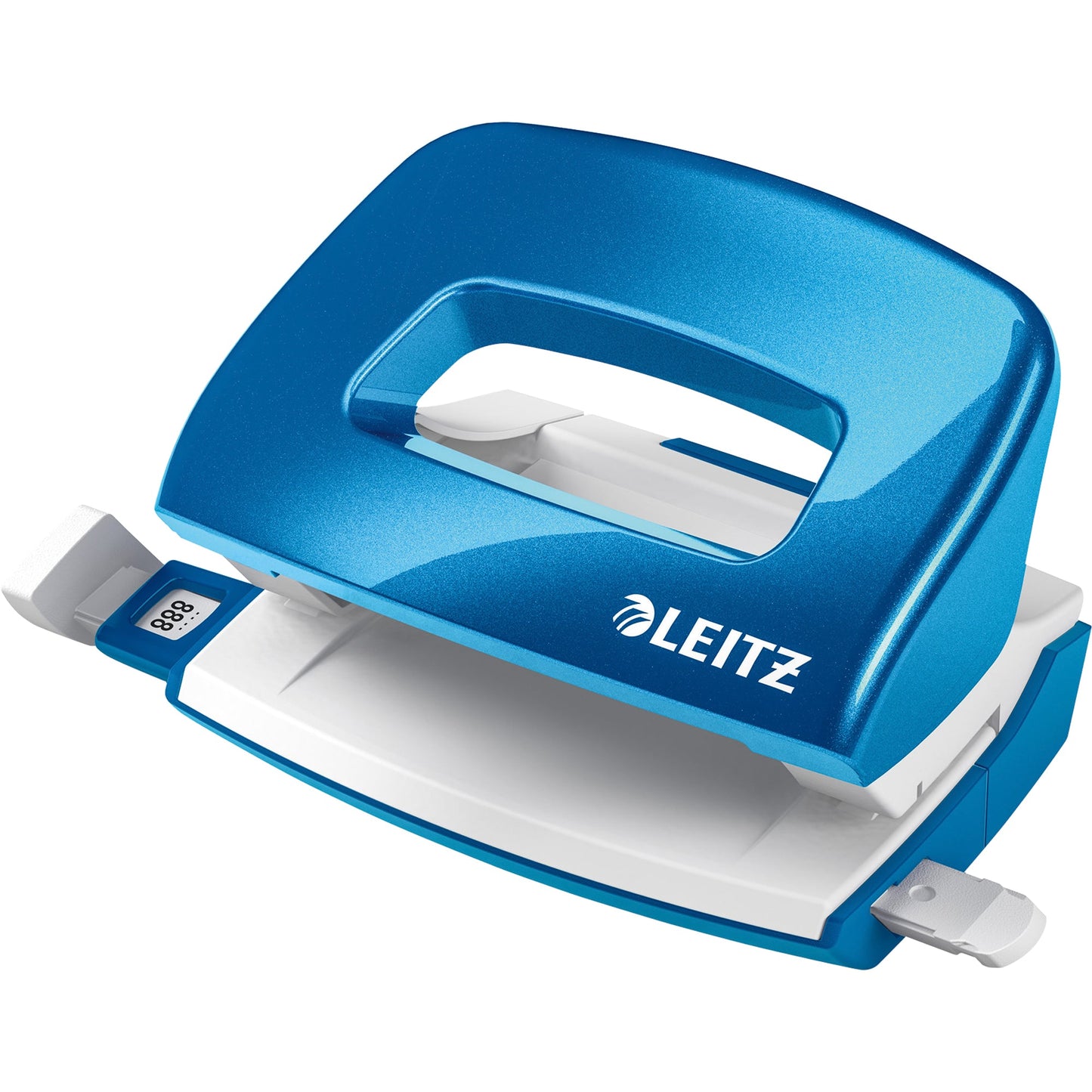 Leitz Locher NeXXt WOW Mini 5060 8cm 10 Bl. (80 g/m²) mit Anschlagschiene blau